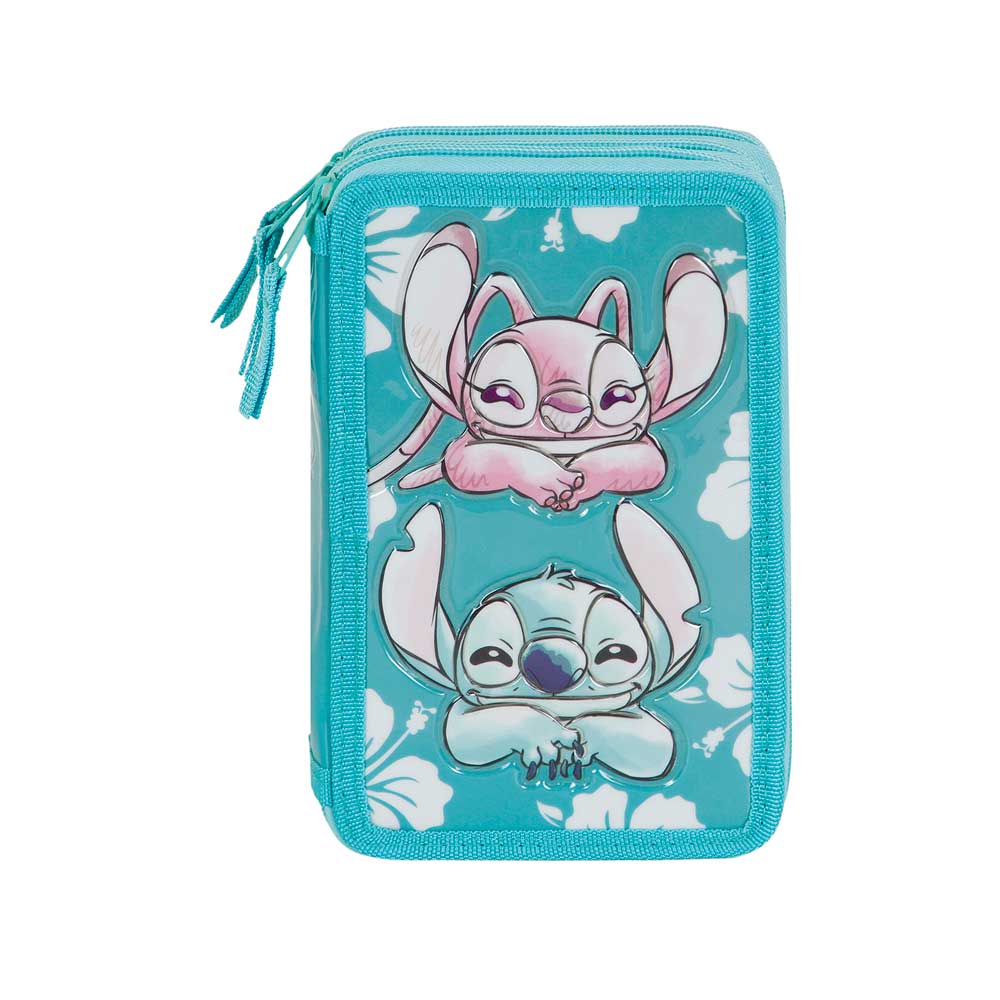 Lilo & Stitch trojna peresnica z dvema zadrgama Tropic | Shopacita