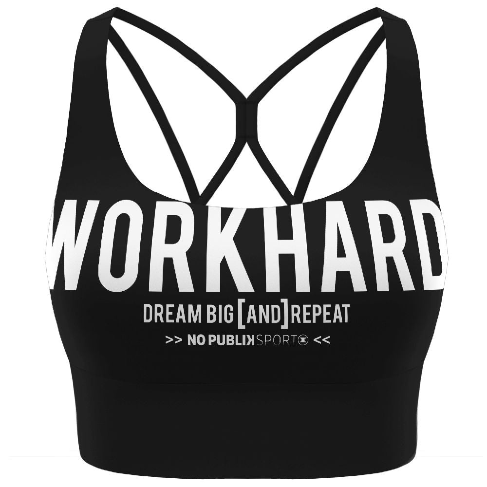 Ženski športni nederček Workhard black etna | Shopacita