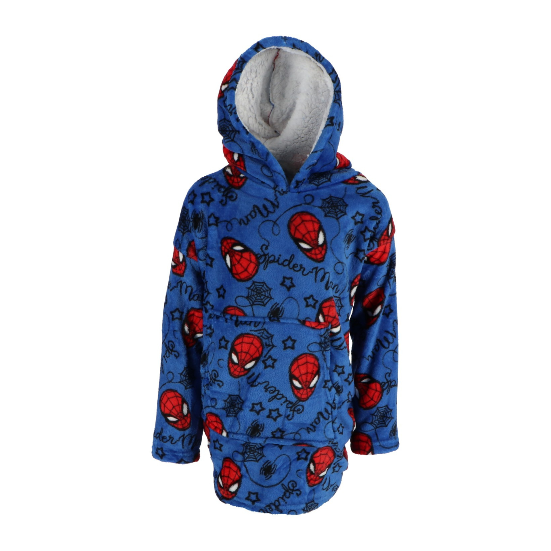 Hoodie odeja z rokavi za otroke Spiderman modra | Shopacita