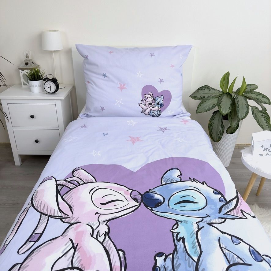 Lilo & Stitch posteljnina Heart Kiss, 140x200 | Shopacita