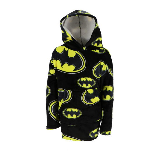 Hoodie odeja z rokavi za otroke Batman črna | Shopacita