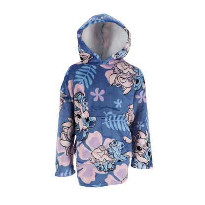 Hoodie odeja z rokavi za otroke Stitch vijolična | Shopacita