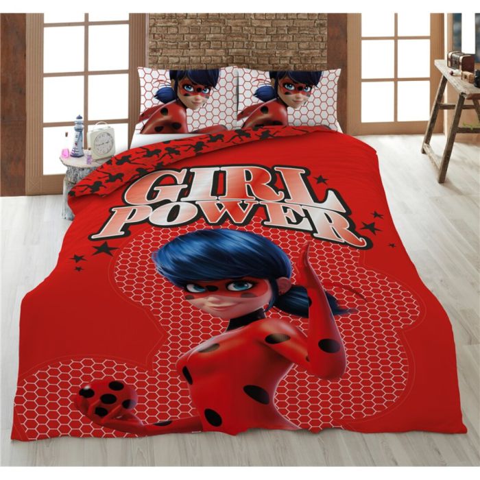 Pikapolona Miraculous posteljnina Girl Power, 140x200 | Shopacita