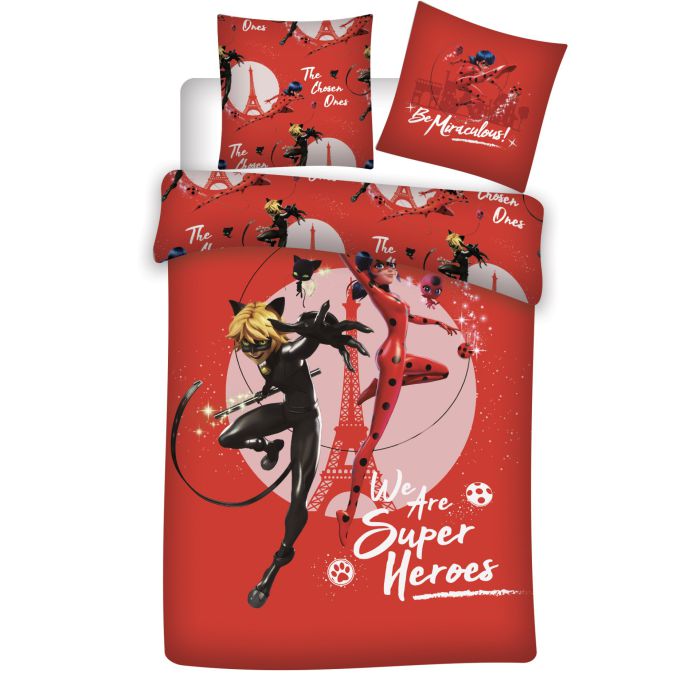 Pikapolona Miraculous posteljnina We are Super Heroes, 140x200 | Shopacita