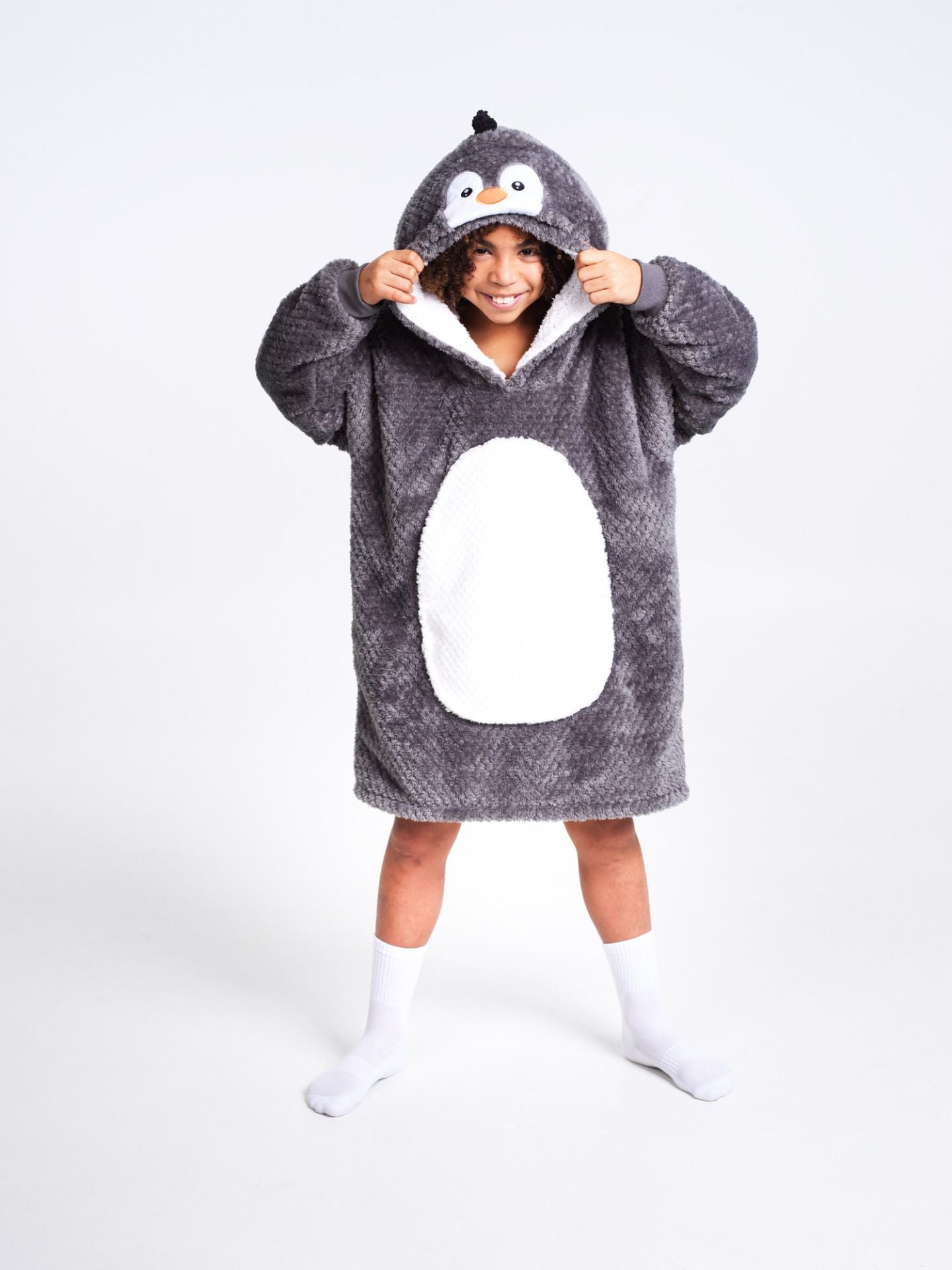 Hoodie odeja z rokavi za otroke Pinguin | Shopacita