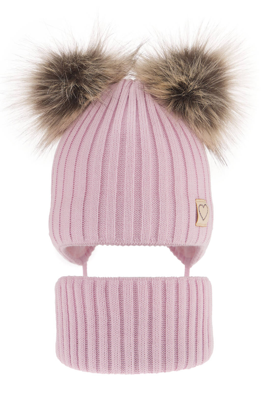 Children's winter hat with scarf for girls Telisa, 2-16 years