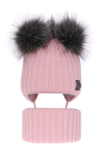 Children's winter hat with scarf for girls Telisa, 2-16 years