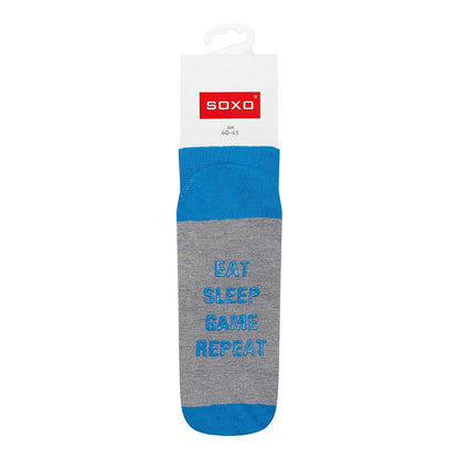 SOXO Gamerske moške nogavice za darilo, Eat Sleep Game Repeat, 40-45 | Shopacita