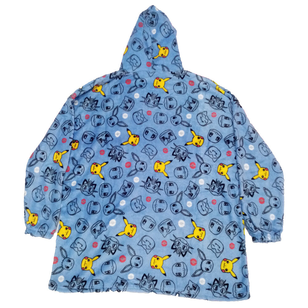 Hoodie odeja z rokavi za otroke Pokemon, koralna | Shopacita