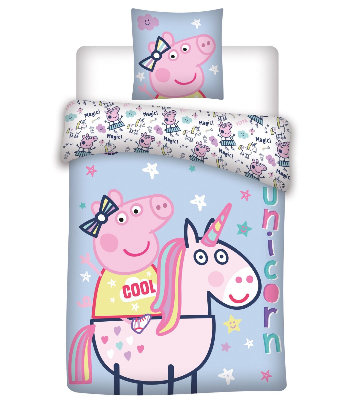 Peppa Pig posteljnina Pujsa Pepa Unicorn, 135x200 | Shopacita