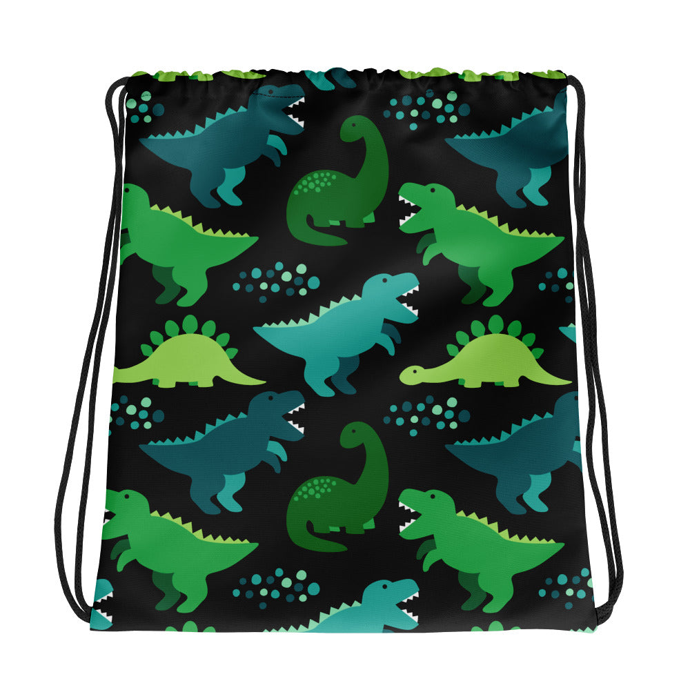 Drawstring bag Green Dino freeshipping - Shopacita