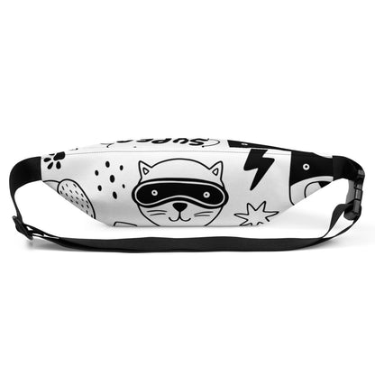 Adventurous Fanny Pack - Funny Dogs | S-XXXL | black, white | Polyester | Shopacita | Back