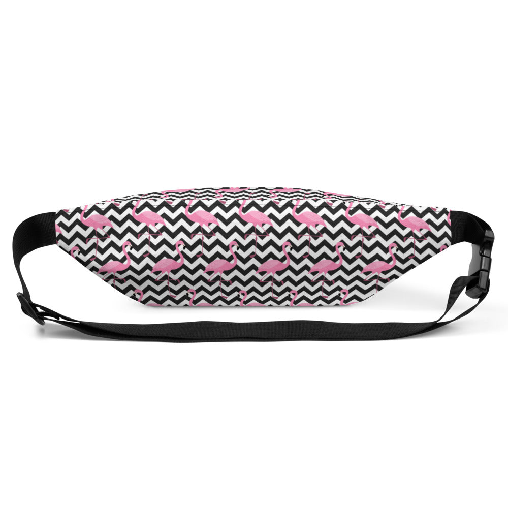 Adventurous Fanny Pack - Flamingo B | Kids | S-M | pink, black | Polyester | Shopacita | Back