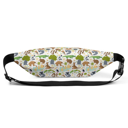 Adventurous Fanny Pack - Animals | Kids | S-M | green, brown, gray | Polyester | Shopacita | Back