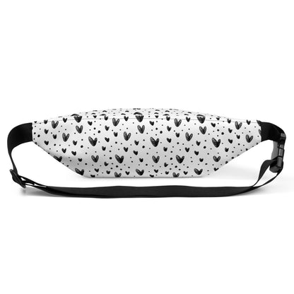 Adventurous Fanny Pack - Heartly | S-XXXL | black, white | Polyester | Shopacita | Back