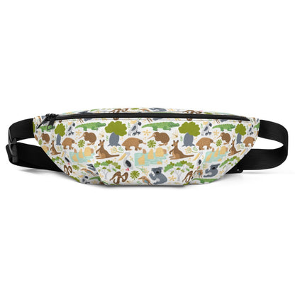 Adventurous Fanny Pack - Animals | Kids | S-M | green, brown, gray | Polyester | Shopacita | Front