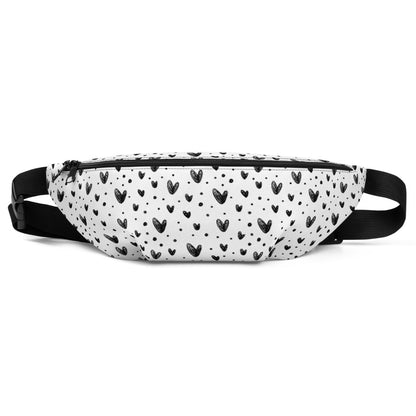 Adventurous Fanny Pack - Heartly | S-XXXL | black, white | Polyester | Shopacita | Front