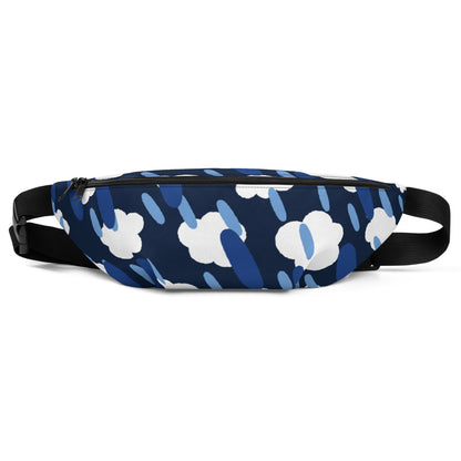 Adventurous Fanny Pack - Clouds and Rain | S-XXXL | blue | Polyester | Shopacita | Front