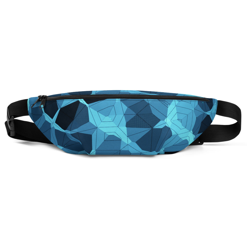 Adventurous Fanny Pack - Blue Mosaic | S-XXXL | blue | Polyester | Shopacita | Front