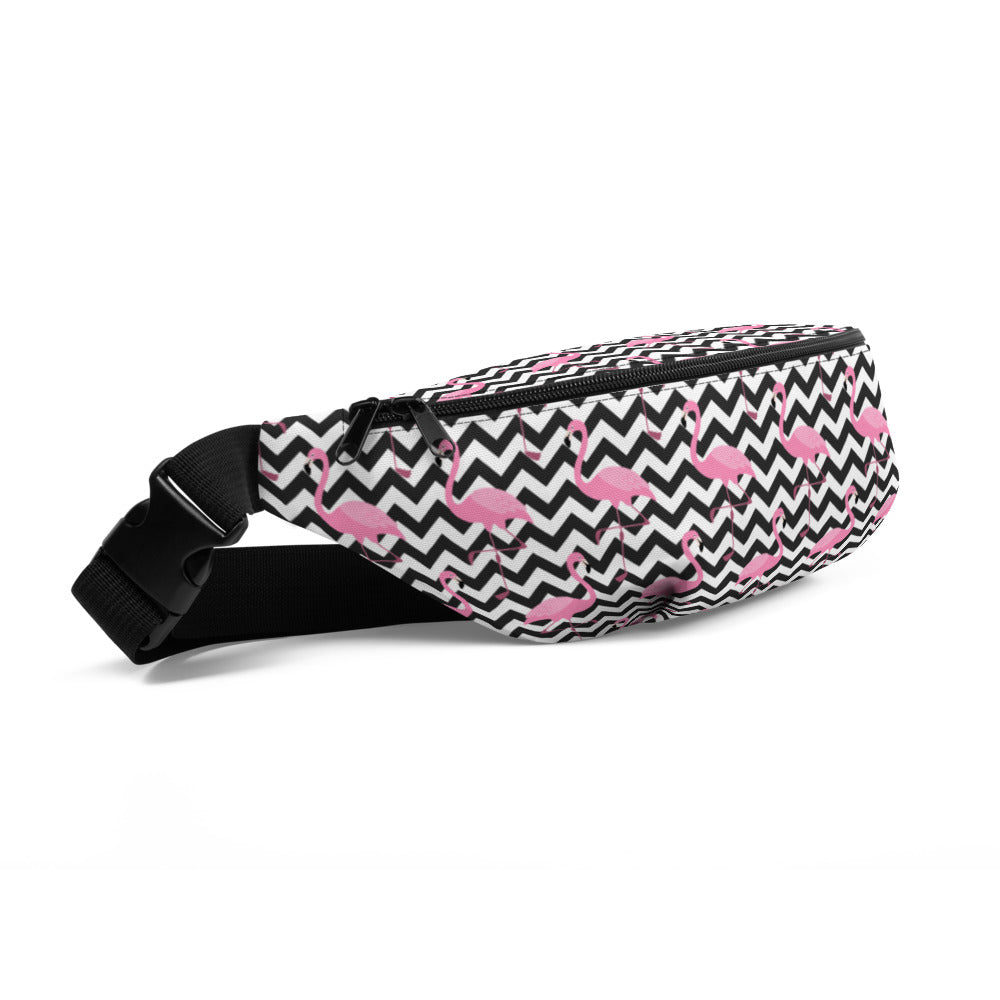 Adventurous Fanny Pack - Flamingo B | Kids | S-M | pink, black | Polyester | Shopacita | Side