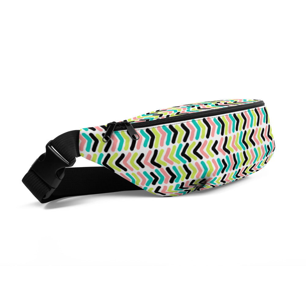 Adventurous Fanny Pack - Arrow | S-XXXL | green, black, pink, blue | Polyester | Shopacita | Side