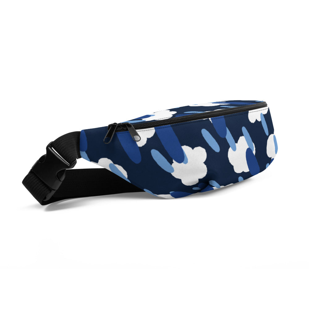 Adventurous Fanny Pack - Clouds and Rain | S-XXXL | blue | Polyester | Shopacita | Side