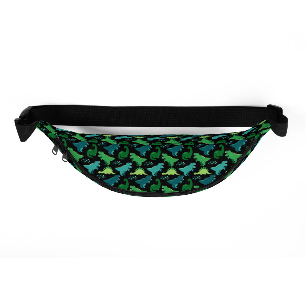 Adventurous Fanny Pack - Green Dino | Kids | S-M | green, black | Polyester | Shopacita | Top