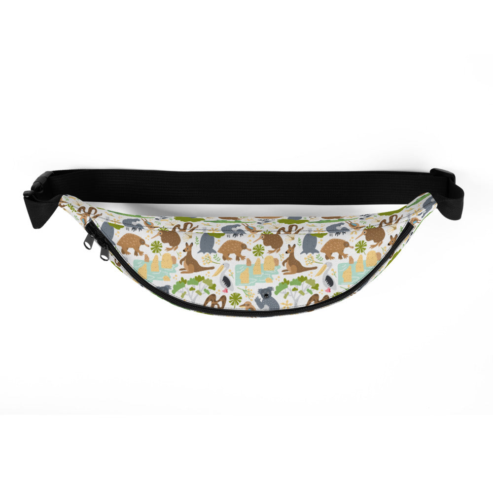 Adventurous Fanny Pack - Animals | Kids | S-M | green, brown, gray | Polyester | Shopacita | Top