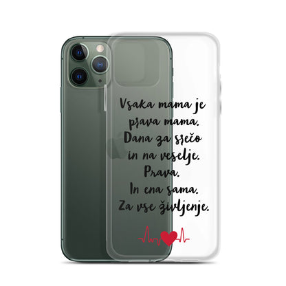 Ovitek za mobitel iPhone, darilo za materinski dan, Vsaka mama je prava mama